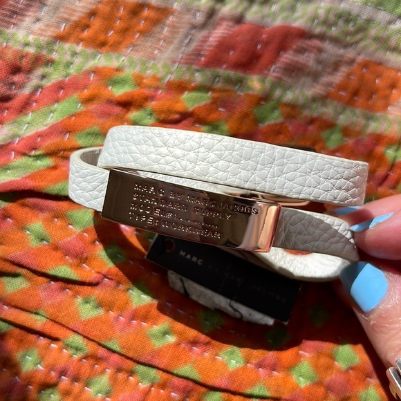 Marc Jacobs Leather Wrap Rose Gold Bracelet - Picture 1 of 4
